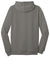 District DT800 Mens The Concert Fleece Full Zip Hooded Sweatshirt Hoodie Grey Flat Back