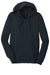 District DT800 Mens The Concert Fleece Full Zip Hooded Sweatshirt Hoodie New Navy Blue Flat Front