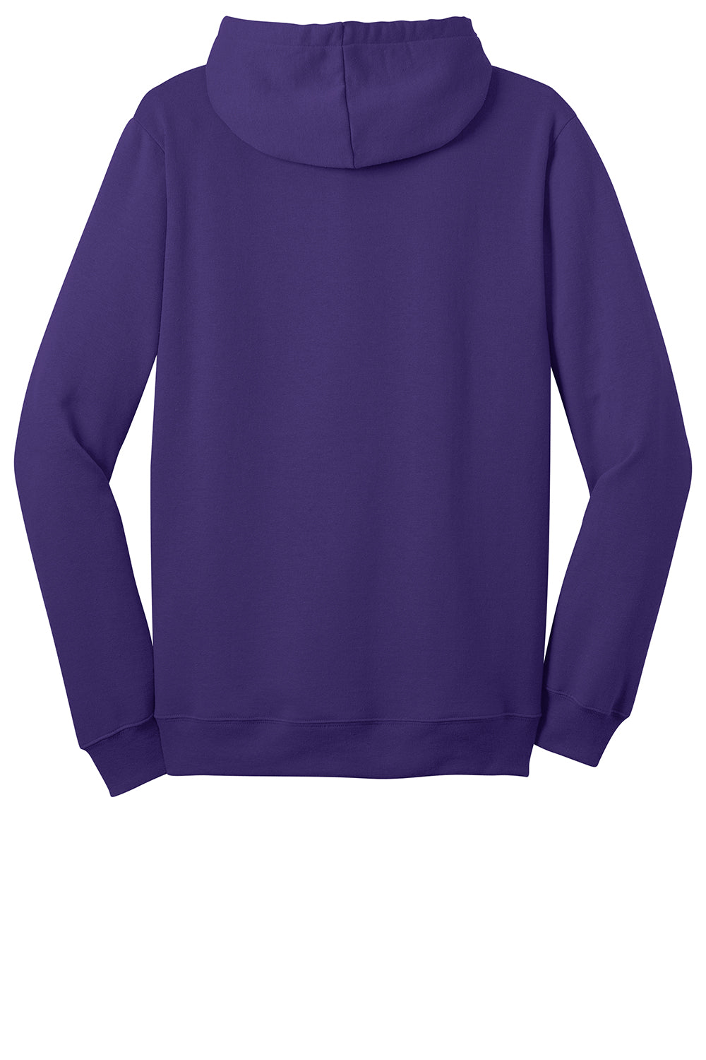 District DT800 Mens The Concert Fleece Full Zip Hooded Sweatshirt Hoodie Purple Flat Back