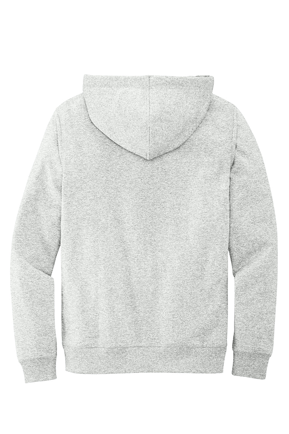 District DT8100 Mens Re-Fleece Hooded Sweatshirt Hoodie Ash Grey Flat Back