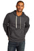 District DT8100 Mens Re-Fleece Hooded Sweatshirt Hoodie Heather Charcoal Grey Model Front