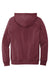 District DT8100 Mens Re-Fleece Hooded Sweatshirt Hoodie Heather Maroon Flat Back