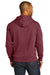 District DT8100 Mens Re-Fleece Hooded Sweatshirt Hoodie Heather Maroon Model Back