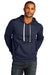 District DT8100 Mens Re-Fleece Hooded Sweatshirt Hoodie True Navy Blue Model Front