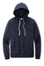 District DT8100 Mens Re-Fleece Hooded Sweatshirt Hoodie True Navy Blue Flat Front