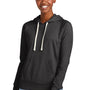 District Womens Re-Fleece Hooded Sweatshirt Hoodie - Heather Charcoal Grey