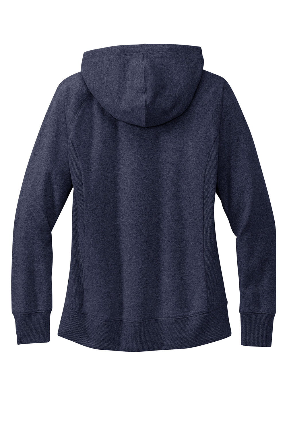 District DT8101 Womens Re-Fleece Hooded Sweatshirt Hoodie Heather Navy Blue Flat Back