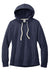 District DT8101 Womens Re-Fleece Hooded Sweatshirt Hoodie Heather Navy Blue Flat Front