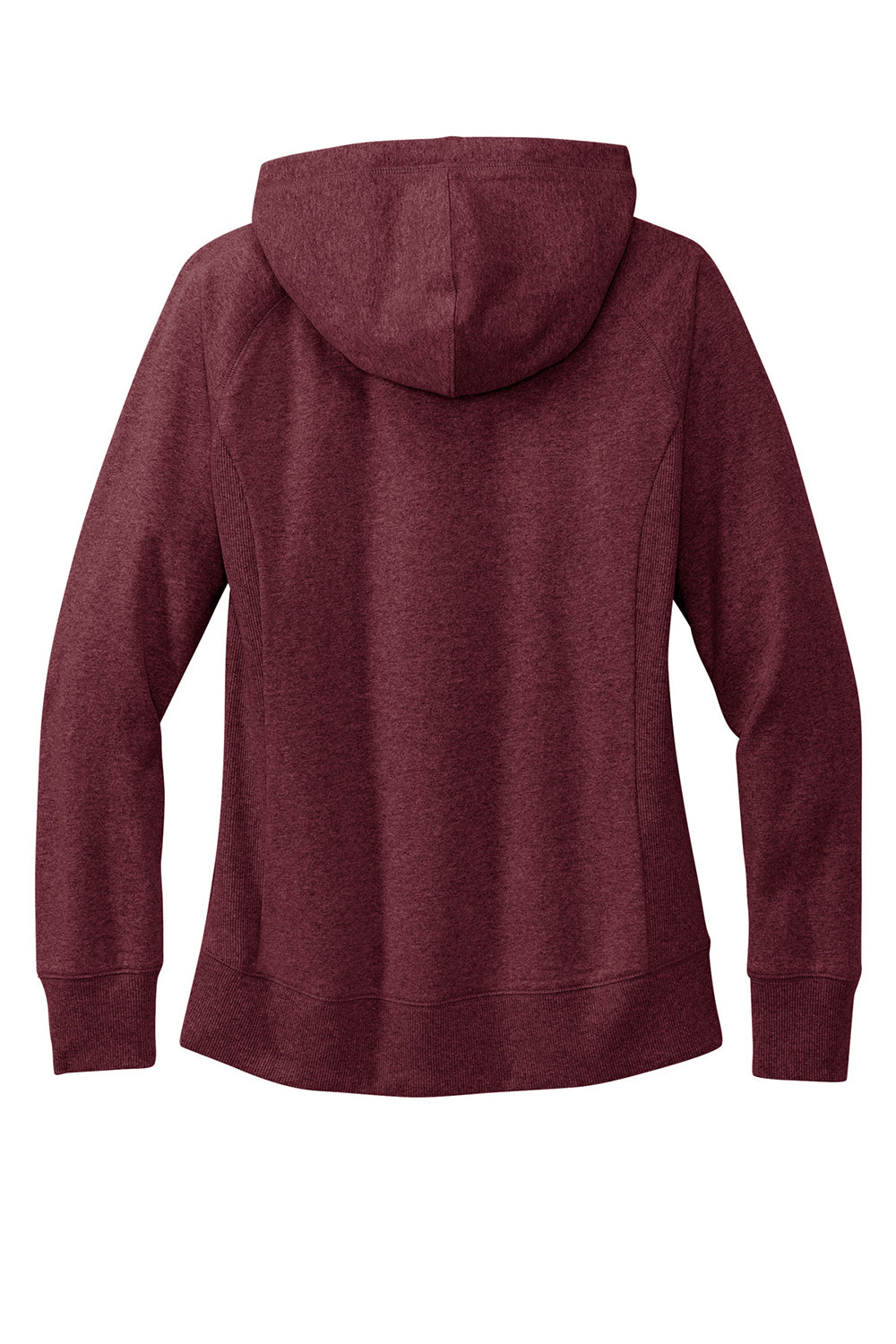 District DT8101 Womens Re-Fleece Hooded Sweatshirt Hoodie Heather Maroon Flat Back