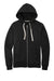 District DT8102 Mens Re-Fleece Full Zip Hooded Sweatshirt Hoodie Black Flat Front