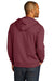 District DT8102 Mens Re-Fleece Full Zip Hooded Sweatshirt Hoodie Heather Maroon Model Back