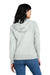 District DT8103 Womens Re-Fleece Full Zip Hooded Sweatshirt Hoodie Ash Grey Model Back