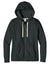 District DT8103 Womens Re-Fleece Full Zip Hooded Sweatshirt Hoodie Heather Charcoal Grey Flat Front