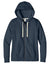 District DT8103 Womens Re-Fleece Full Zip Hooded Sweatshirt Hoodie Heather Navy Blue Flat Front