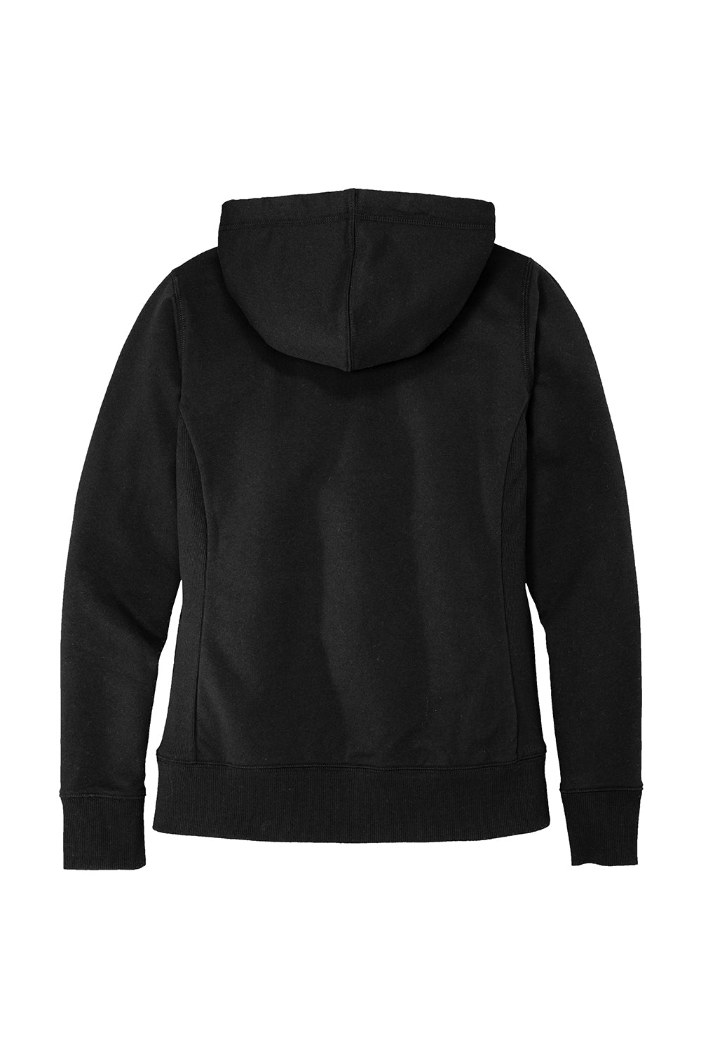 District DT8103 Womens Re-Fleece Full Zip Hooded Sweatshirt Hoodie Black Flat Back