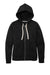 District DT8103 Womens Re-Fleece Full Zip Hooded Sweatshirt Hoodie Black Flat Front