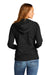 District DT8103 Womens Re-Fleece Full Zip Hooded Sweatshirt Hoodie Black Model Back