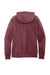 District DT8103 Womens Re-Fleece Full Zip Hooded Sweatshirt Hoodie Heather Maroon Flat Back