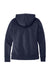 District DT8103 Womens Re-Fleece Full Zip Hooded Sweatshirt Hoodie True Navy Blue Flat Back