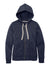 District DT8103 Womens Re-Fleece Full Zip Hooded Sweatshirt Hoodie True Navy Blue Flat Front