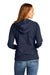 District DT8103 Womens Re-Fleece Full Zip Hooded Sweatshirt Hoodie True Navy Blue Model Back