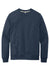 District DT8104 Mens Re-Fleece Crewneck Sweatshirt Heather Navy Blue Flat Front