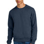 District Mens Re-Fleece Crewneck Sweatshirt - Heather Navy Blue