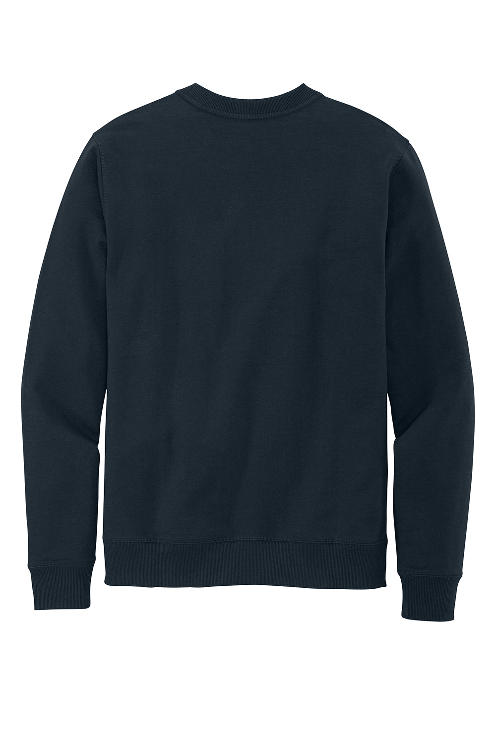 District DT8104 Mens Re-Fleece Crewneck Sweatshirt True Navy Blue Flat Back