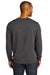 District DT8104 Mens Re-Fleece Crewneck Sweatshirt Heather Charcoal Grey Model Back