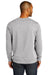 District DT8104 Mens Re-Fleece Crewneck Sweatshirt Heather Light Grey Model Back