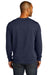 District DT8104 Mens Re-Fleece Crewneck Sweatshirt True Navy Blue Model Back