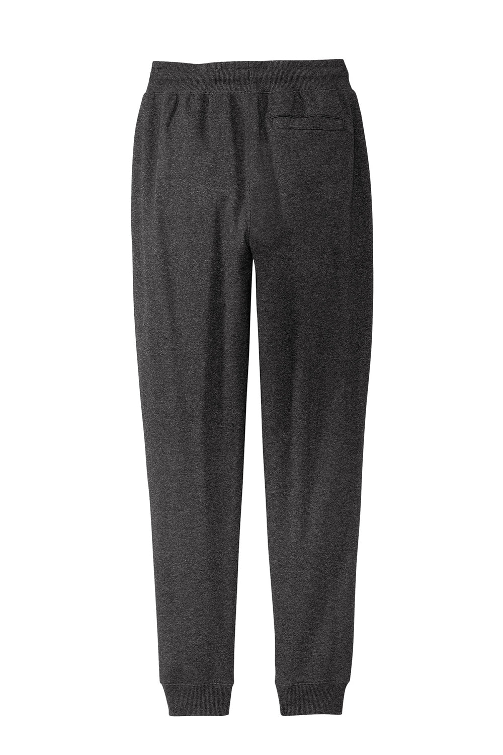 District DT8107 Mens Re-Fleece Jogger Sweatpants w/ Pockets Heather Charcoal Grey Flat Back