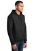 District DT810 Mens The Concert Fleece Hooded Sweatshirt Hoodie Black Model 3q