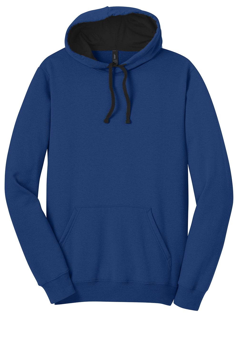 District DT810 Mens The Concert Fleece Hooded Sweatshirt Hoodie Deep Royal Blue Flat Front