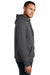 District DT810 Mens The Concert Fleece Hooded Sweatshirt Hoodie Heather Charcoal Grey Model Side