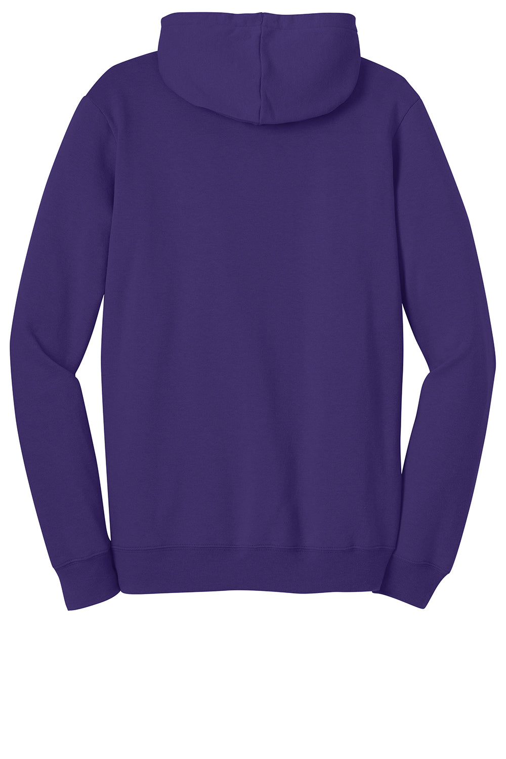 District DT810 Mens The Concert Fleece Hooded Sweatshirt Hoodie Purple Flat Back