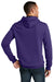 District DT810 Mens The Concert Fleece Hooded Sweatshirt Hoodie Purple Model Back