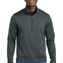 Eddie Bauer Mens Smooth Fleece 1/4 Zip Sweatshirt - Iron Gate Grey - COMING SOON