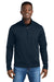 Eddie Bauer EB2360 Mens Smooth Fleece 1/4 Zip Sweatshirt River Navy Blue Model Front