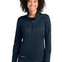 Eddie Bauer Womens Smooth Fleece 1/4 Zip Sweatshirt - River Navy Blue - COMING SOON