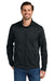 Eddie Bauer EB2460 Mens Smooth Fleece Full Zip Sweatshirt Black Model Front