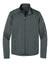 Eddie Bauer EB2460 Mens Smooth Fleece Full Zip Sweatshirt Iron Gate Grey Flat Front