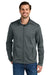 Eddie Bauer EB2460 Mens Smooth Fleece Full Zip Sweatshirt Iron Gate Grey Model Front