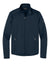 Eddie Bauer EB2460 Mens Smooth Fleece Full Zip Sweatshirt River Navy Blue Flat Front