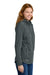 Eddie Bauer EB2470 Womens Smooth Fleece Full Zip Sweatshirt Iron Gate Grey Model Side