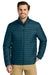 Eddie Bauer EB514 Mens Packable Quilted Full Zip Jacket Adriatic Blue Model Front