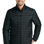 Eddie Bauer Mens Packable Quilted Water Resistant Full Zip Jacket - Black - New