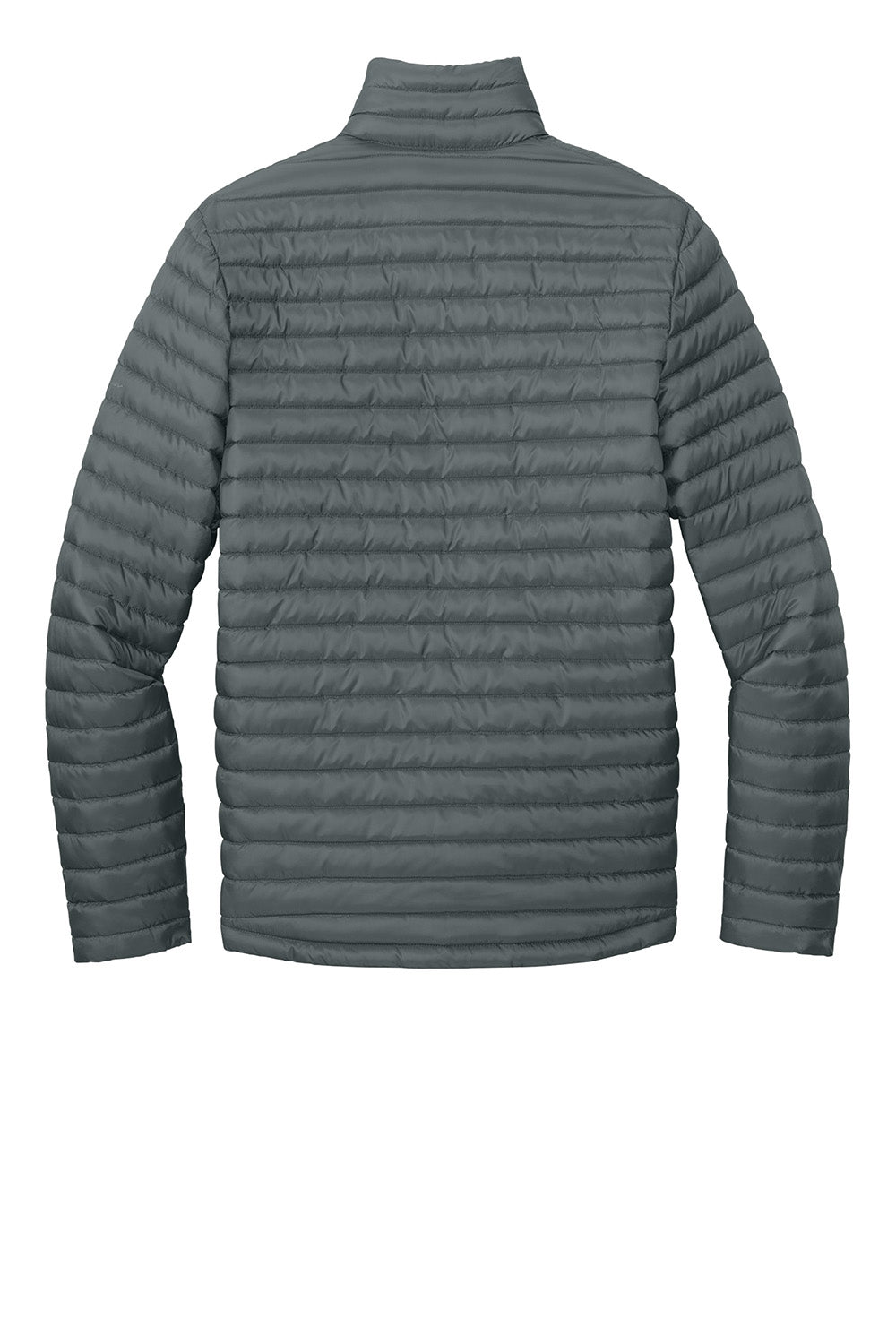 Eddie Bauer EB514 Mens Packable Quilted Full Zip Jacket Metal Grey Flat Back