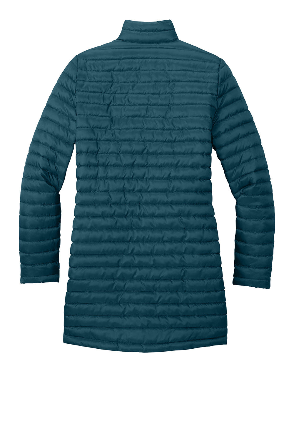 Eddie Bauer EB515 Womens Packable Quilted Full Zip Jacket Adriatic Blue Flat Back