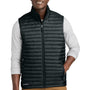 Eddie Bauer Mens Packable Quilted Water Resistant Full Zip Vest - Black - New